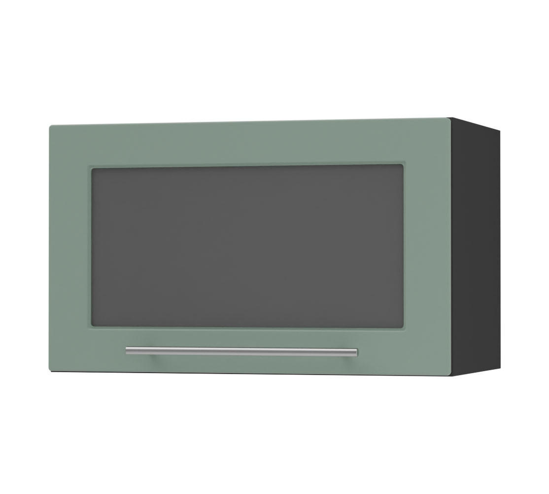 Feldmann-Wohnen Klapphängeschrank Mintgrün, Schwarz 60x36x32.5 cm