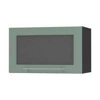 KLAPPHÄNGESCHRANK Kvantum W4BS/60-AV Mint Matt / Schwarz Matt 60 / 32,5 / 36cm - Schwarz/Mintgrün, Holz/Holzwerkstoff (60/36/32.5cm) - Feldmann-Wohnen