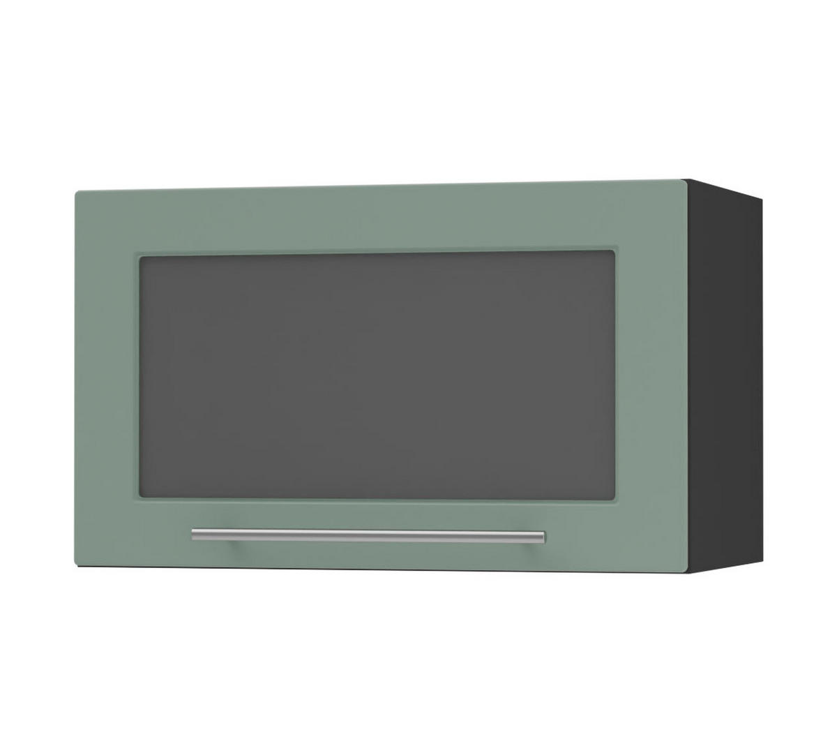 KLAPPHÄNGESCHRANK Kvantum W4BS/60-AV Mint Matt / Schwarz Matt 60 / 32,5 / 36cm - Schwarz/Mintgrün, Holz/Holzwerkstoff (60/36/32.5cm) - Feldmann-Wohnen