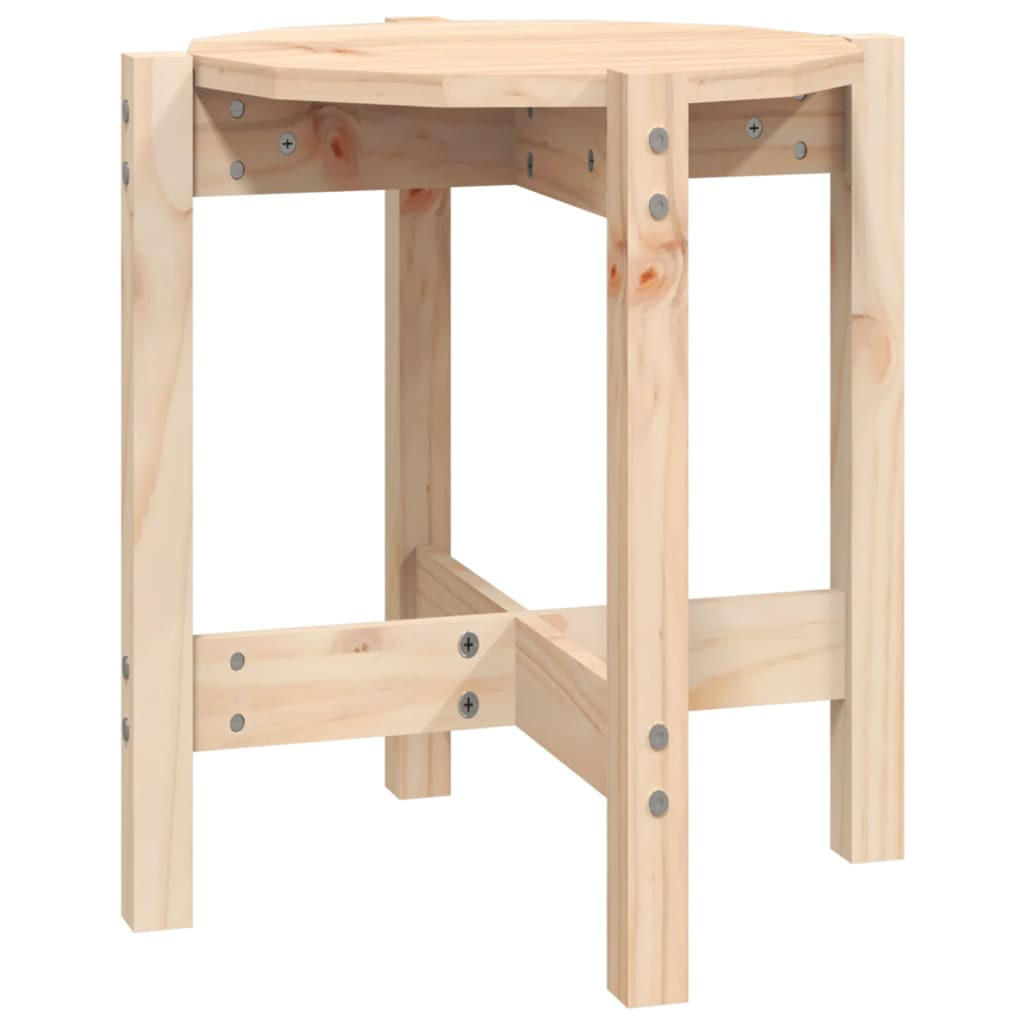 COUCHTISCH Ø 42,5x45 cm Massivholz Kiefer - Braun, Holz (42.5/42.5/45cm) - furnicato