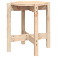 COUCHTISCH Ø 42,5x45 cm Massivholz Kiefer - Braun, Holz (42.5/42.5/45cm) - furnicato