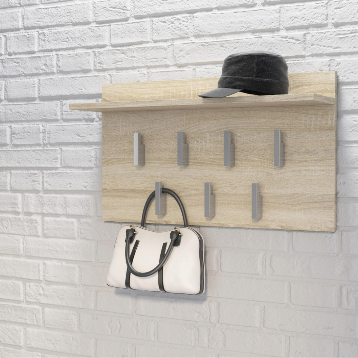 GARDEROBE Gina - Schwarz, Holzwerkstoff (70/40/20cm) - kommodly
