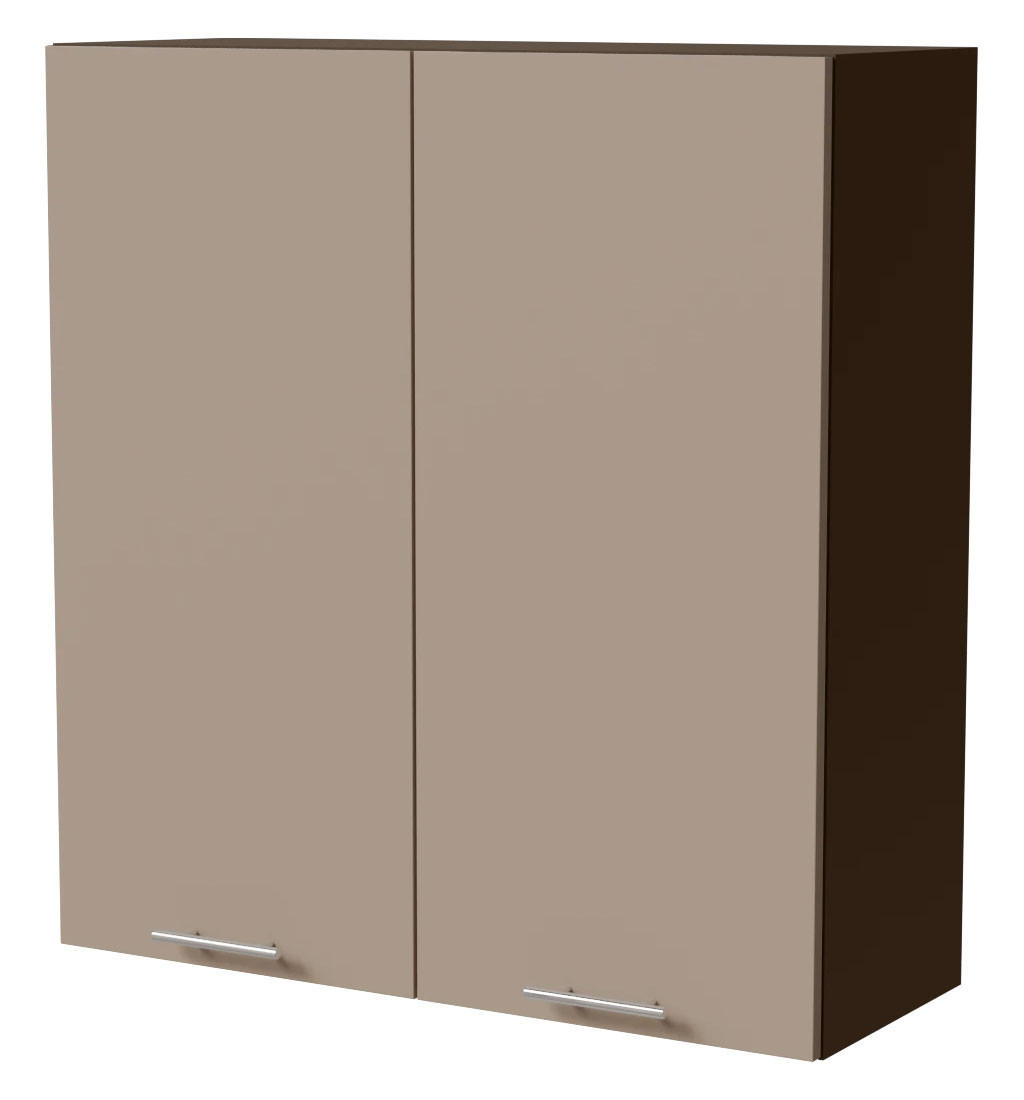 HÄNGESCHRANK Brerra W4/90 Lava / RAL 1019 graubeige Matt 90 / 32,5 / 96cm - Dunkelgrau/Graubraun, Holz/Holzwerkstoff (90/96/32.5cm) - Feldmann-Wohnen