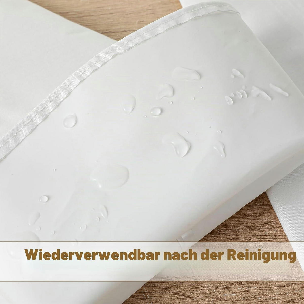 SPRITZBEUTEL 3-teiliges Set Baumwolle 46/40/35 cm - Weiß, Textil (26/1/46cm)
