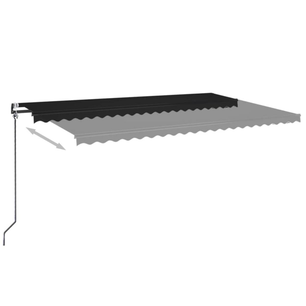 MARKISE Automatisch Einziehbar 500x350 cm Anthrazit - Anthrazit, Metall (500/1/500cm) - furnicato