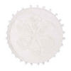 BADEMATTE Blume rund 60 cm, Baumwolle - Weiß, Textil (60/60cm) - Homescapes