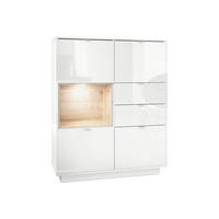 HIGHBOARD Metro Einsatz in Eiche Nordic - Silbereichenfarben, Holzwerkstoff (103/123/38cm) - Vladon