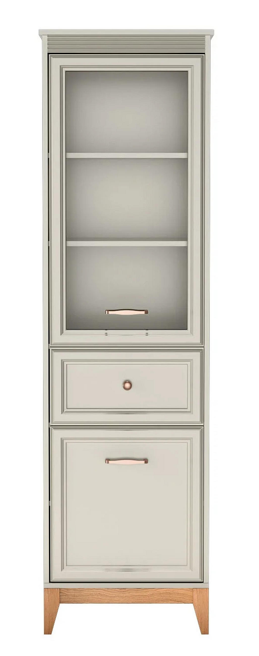VITRINESCHRANK WINDSOR W-6 - Kaschmir, Holzwerkstoff (55/193/41cm) - Meblini