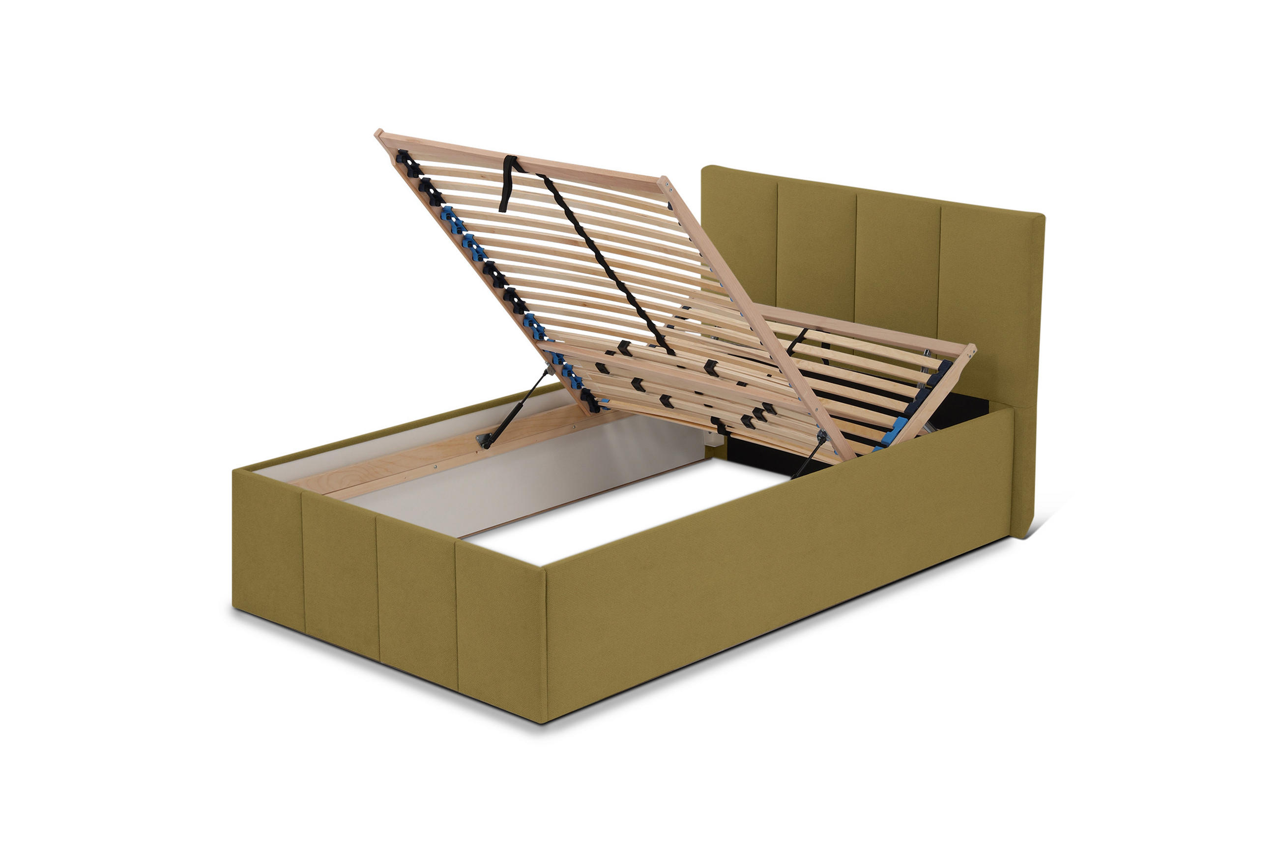 POLSTERBETT Dalas Avocado 120 x 200 x 40 cm Bettkasten Mit hochwertiger Matratze H2 (bis 100 kg) und Lattenrost - Grün, Holz (120/200cm) - Halmon Schlafkomfort Betten 