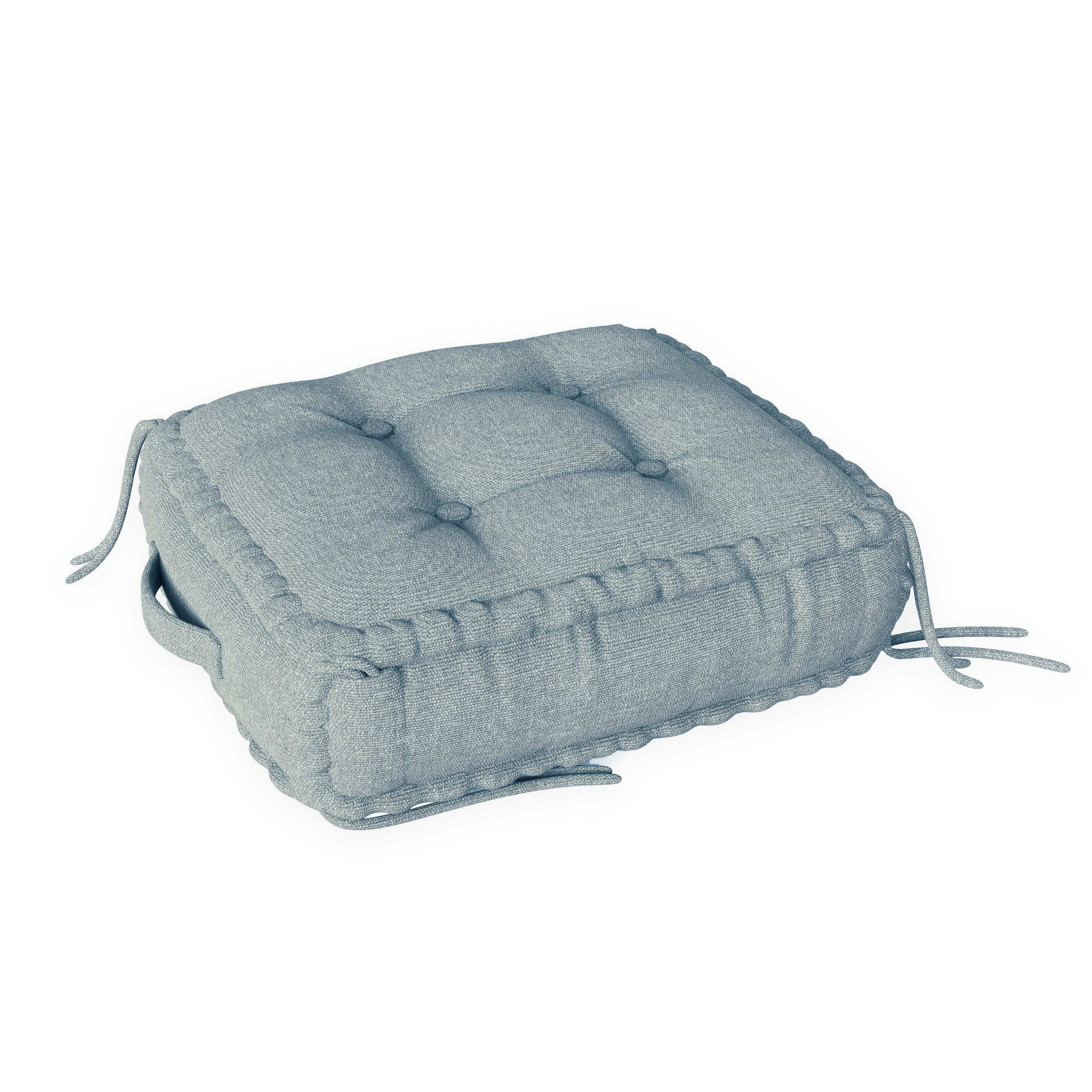 BODENKISSEN Meditations-Yoga-Sitzkissen Leinen 50*60cm - Grau, Textil (60/50/20cm) - Vercart