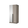 KLEIDERSCHRANK Bono II - Kaschmir/Schwarz, Holzwerkstoff/Metall (100/215/58cm) - MIRJAN24