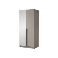KLEIDERSCHRANK Bono II - Kaschmir/Schwarz, Holzwerkstoff/Metall (100/215/58cm) - MIRJAN24