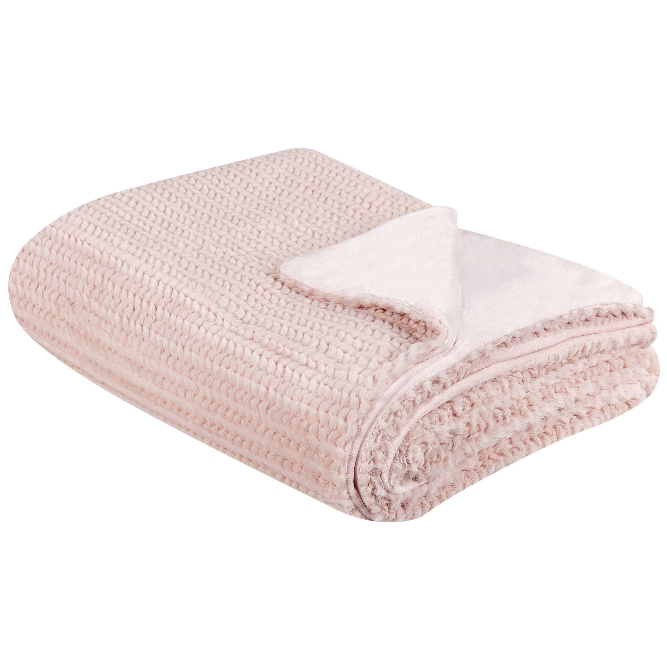 DECKE Pastellrosa Bjas 200/150 cm - Pink, Textil (150/200cm) - Beliani