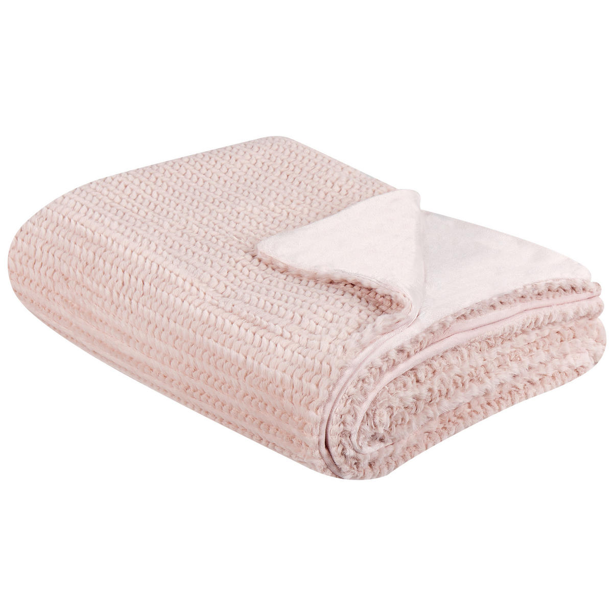 DECKE Pastellrosa Bjas 200/150 cm - Pink, Textil (150/200cm) - Beliani