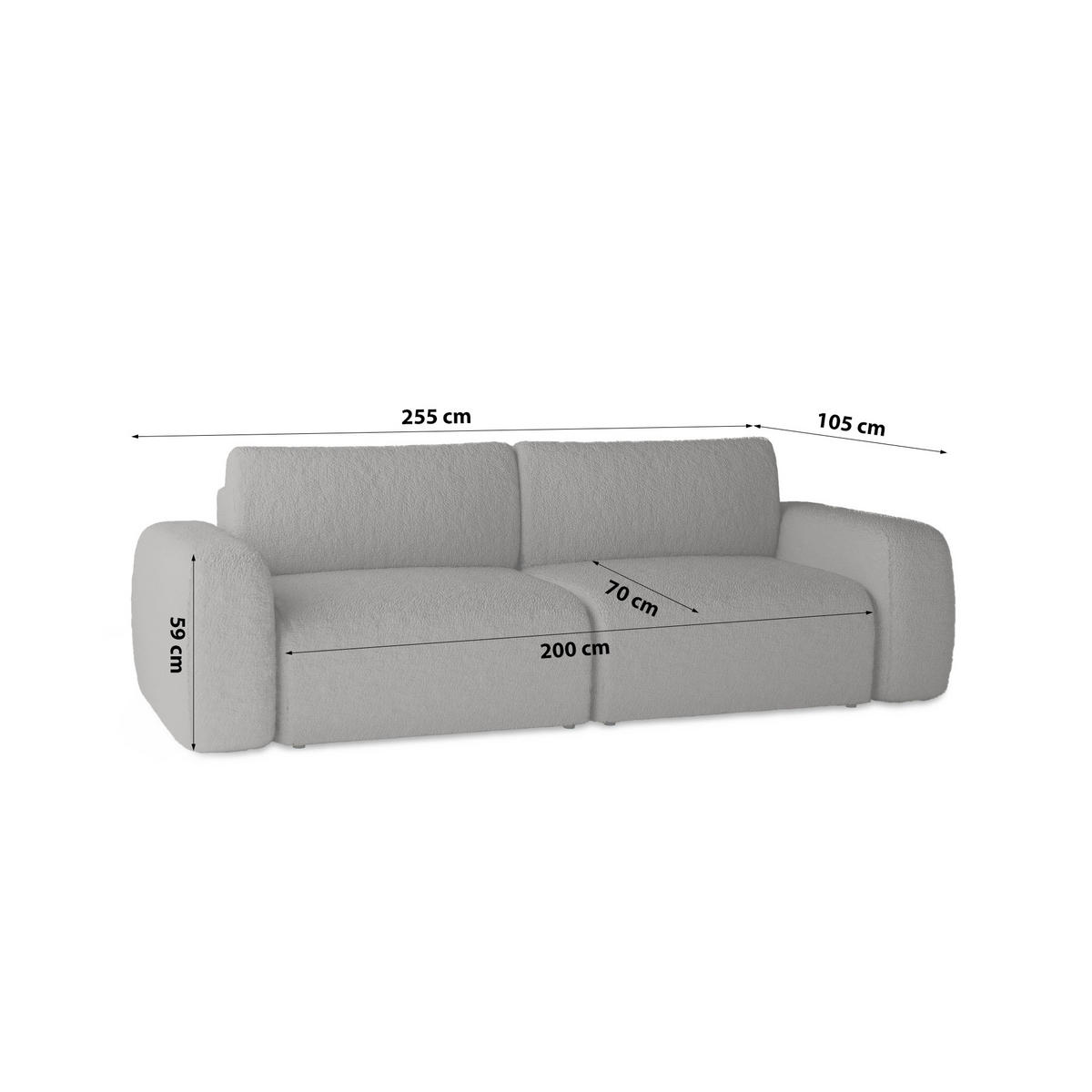 SCHLAFSOFA mit Bettkasten Varde Dunkelgrau - Dunkelgrau, Textil (255/85/105cm) - Fedve