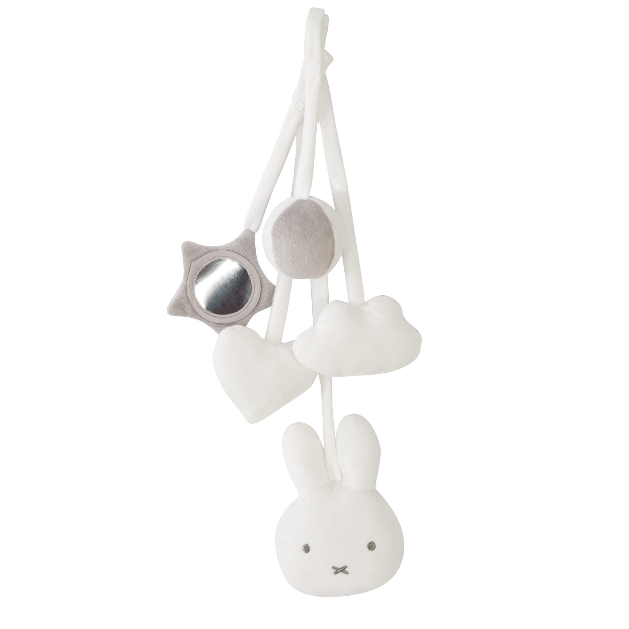 SPIELTRAPEZ mit Anhängerset Miffy - Weiß, Holz (70/52/50cm) - Roba