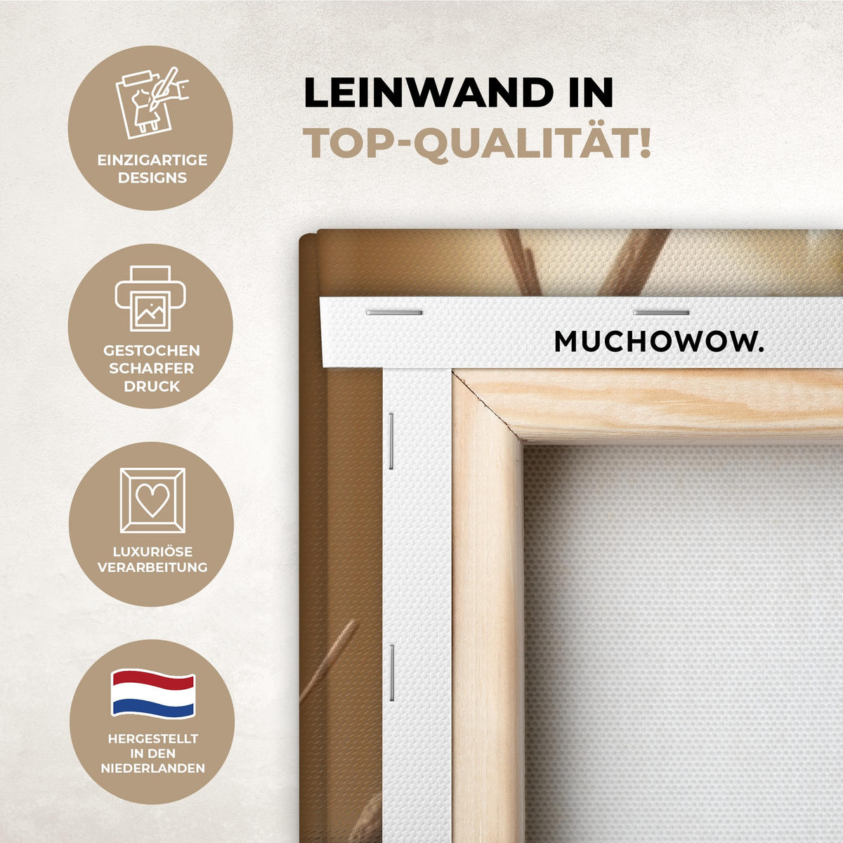 LEINWANDBILD Beige - Osterkuchen - Eier Deko XXL 80x120 cm - Beige, Textil (80/120cm) - MuchoWow