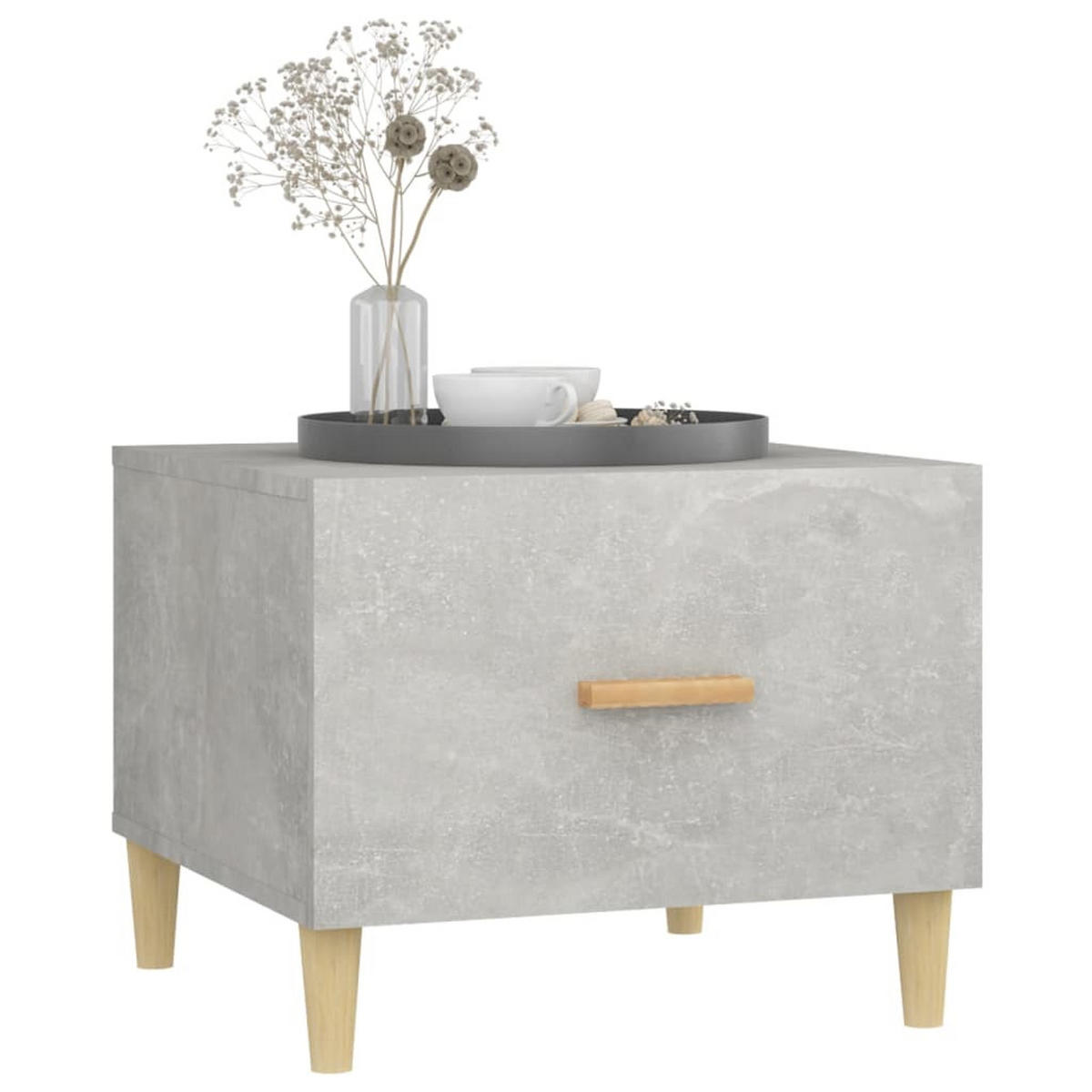 COUCHTISCH Betongrau 50x50x40 m Holzwerkstoff - Grau, Holzwerkstoff (50/50/40cm) - furnicato