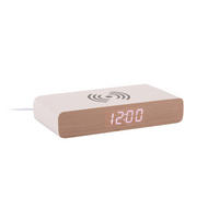 WECKER Retro Flat LED 16/7/3 cm - Weiß, Holz (7/3/16cm) - Karlsson