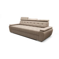 SCHLAFSOFA KONGO 01, Sofa mit Schlaffunktion, Farbe: Beige, Velourstoff - Beige, Textil (230/90/95cm) - O-Sofa