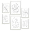 POSTER Set Mit 6 Fairer Fiore In Blume Zusammenfassung Ästhetische Dekorative Gemälde Für Ihr Wohnzimmer, Schlafzimmer, Zuhause A3 & A4 Weißer Rahmen - Weiß, Papier (29/3cm) - Nacnic