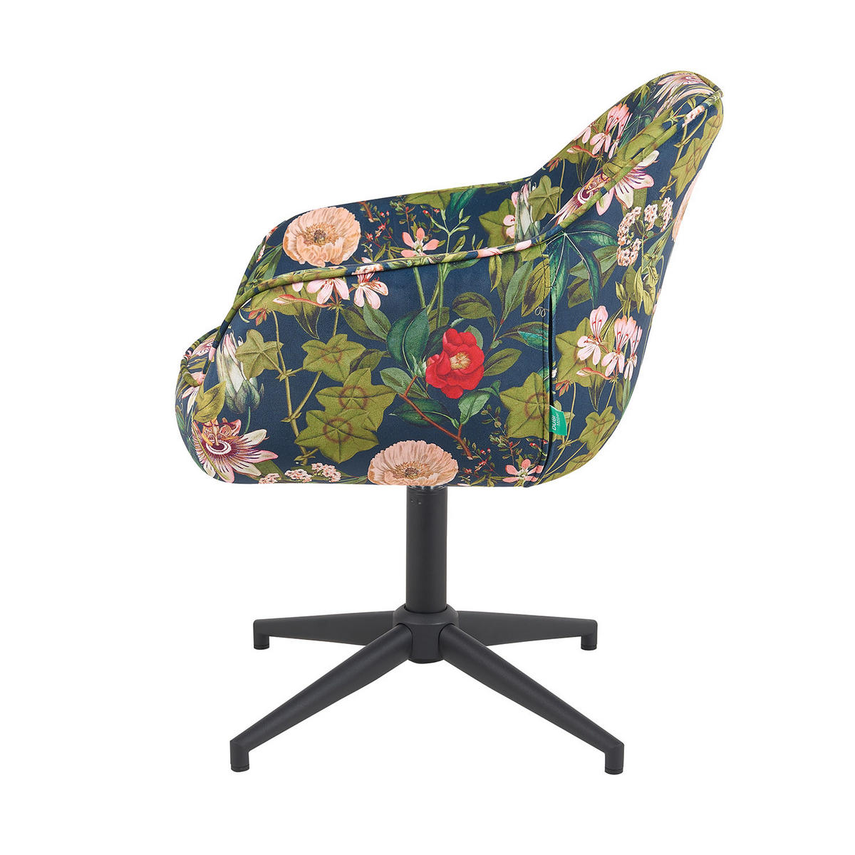 BÜROSTUHL Mika-Caro - Multicolor/Schwarz, Textil/Metall (60/79/61cm) - DUBI Möbel