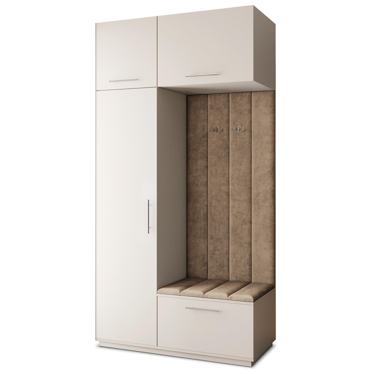 GARDEROBENSCHRANK REMA 120/240/60 cm Modern Garderobe-Set Kaschmir - Kaschmir/Beige, Holzwerkstoff (120/240/60cm) - MASSENO