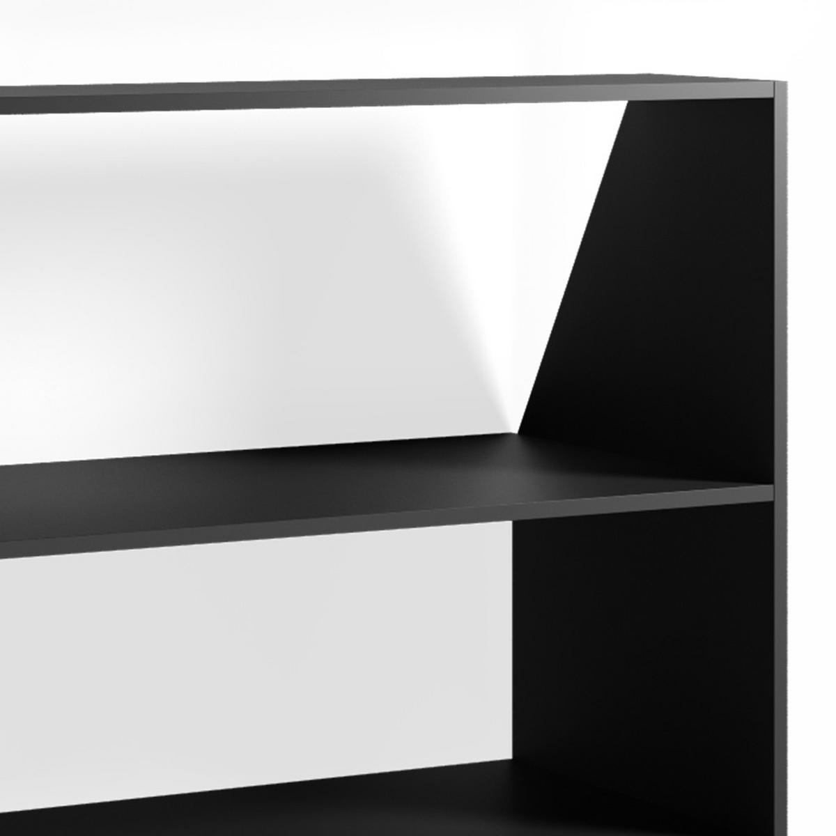 DACHSCHRÄGE REGAL Anthrazit 90 x 100 cm - Anthrazit, Holzwerkstoff (90/100/50cm) - Vicco