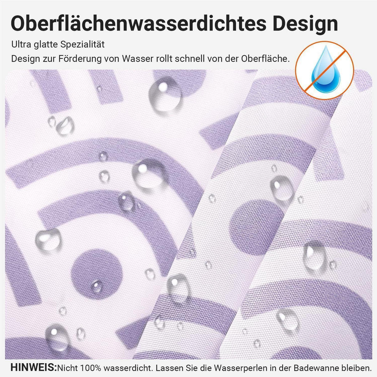 DUSCHVORHANG 100x180cm Blume Beschwerter Saum Antischimmel Textil Wasserdicht Waschbar Polyester - Multicolor, Textil (100/180cm)