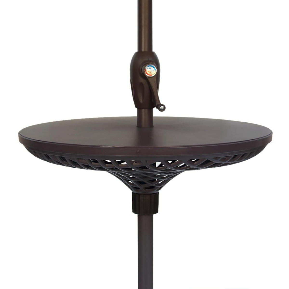 GARTENTISCH Linus für Sonnenschirm Terrassentisch - Schwarz, Kunststoff (58.5/58.5/18cm) - DELUKE