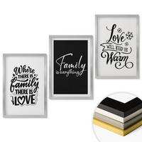 WANDBILDER 3er Set - 40x60 cm Silberner Rahmen - Familie, Liebe, Wärme, Zuhause - Silberfarben, Kunststoff (40/60cm) - ArtPrintCave