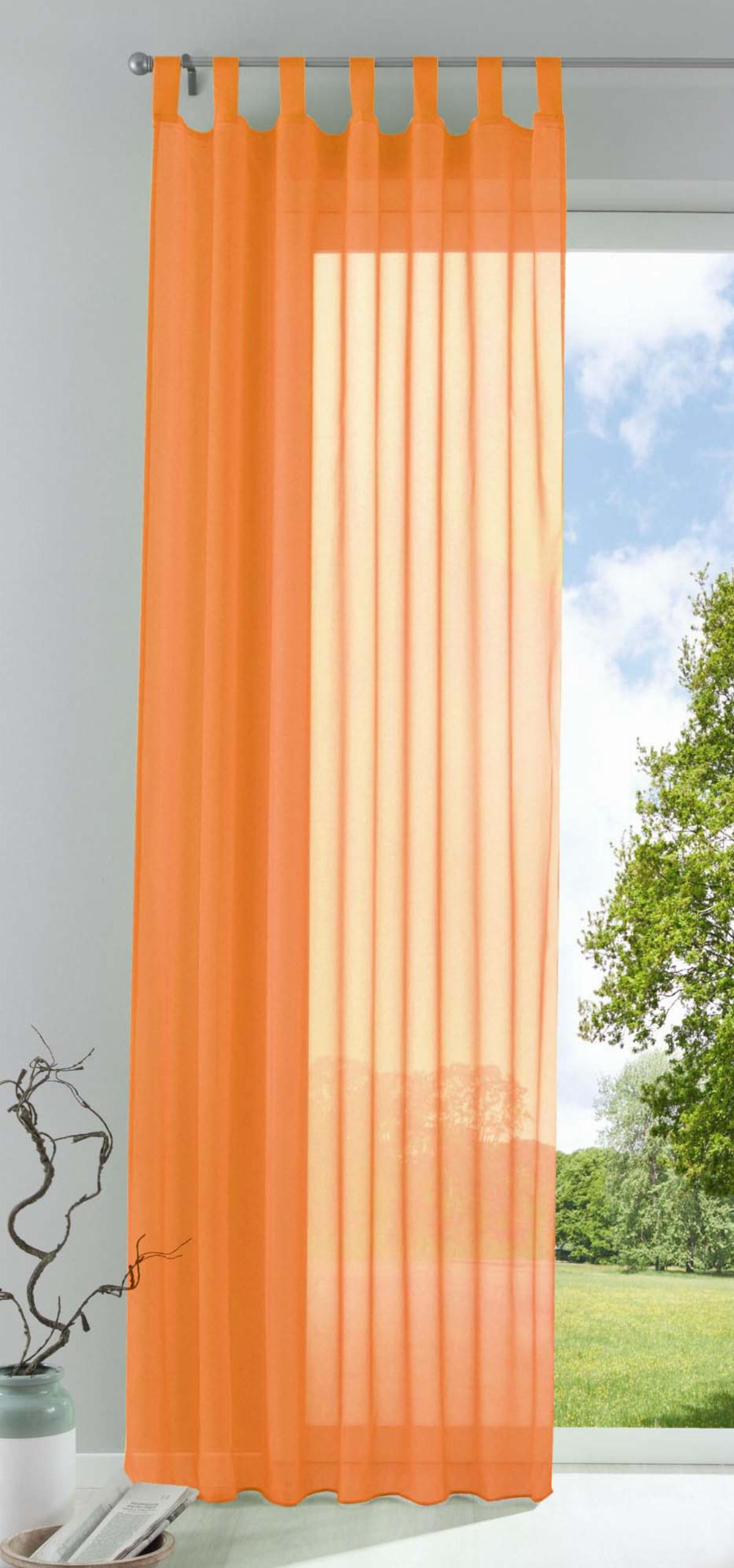 SCHLAUFENSCHAL PULA HxB 245x140 cm Orange - Orange, Textil (140/245cm) - Gardinenbox