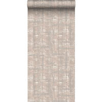 TAPETE Leinen-Optik 53 cm x 10 m - Pink, Papier (53/1000cm) - Sanders & Sanders
