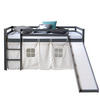 HOCHBETT 90/200 cm in grau mit Rutsche - Grau, Holz - Homestyle4u