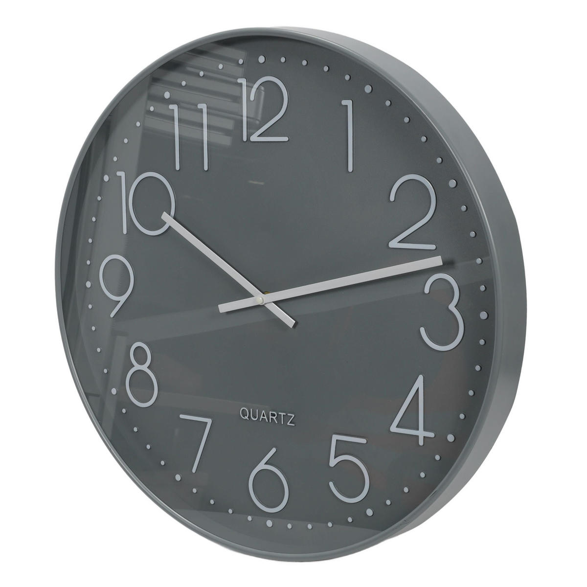 WANDUHR mit gut lesbarem Zifferblatt 53/5/53 cm - Grau, Kunststoff (5/53/53cm) - Home Styling Collection