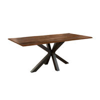 ESSTISCH FELINA - Schwarz/Braun, Holz/Metall (100/300/77cm) - SAM