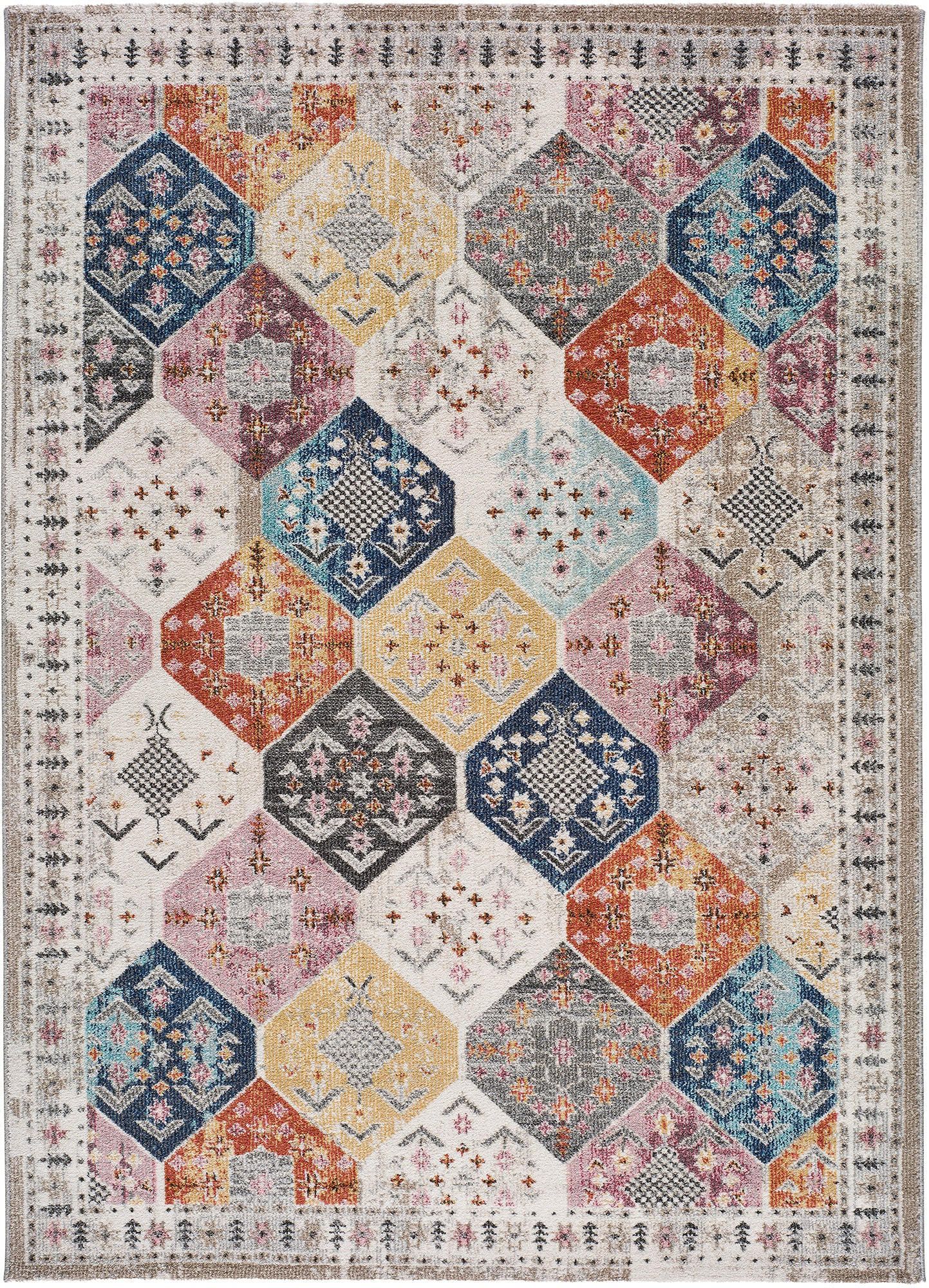 Atticgo Vintage-Teppich Mehrfarbig 200x290 cm