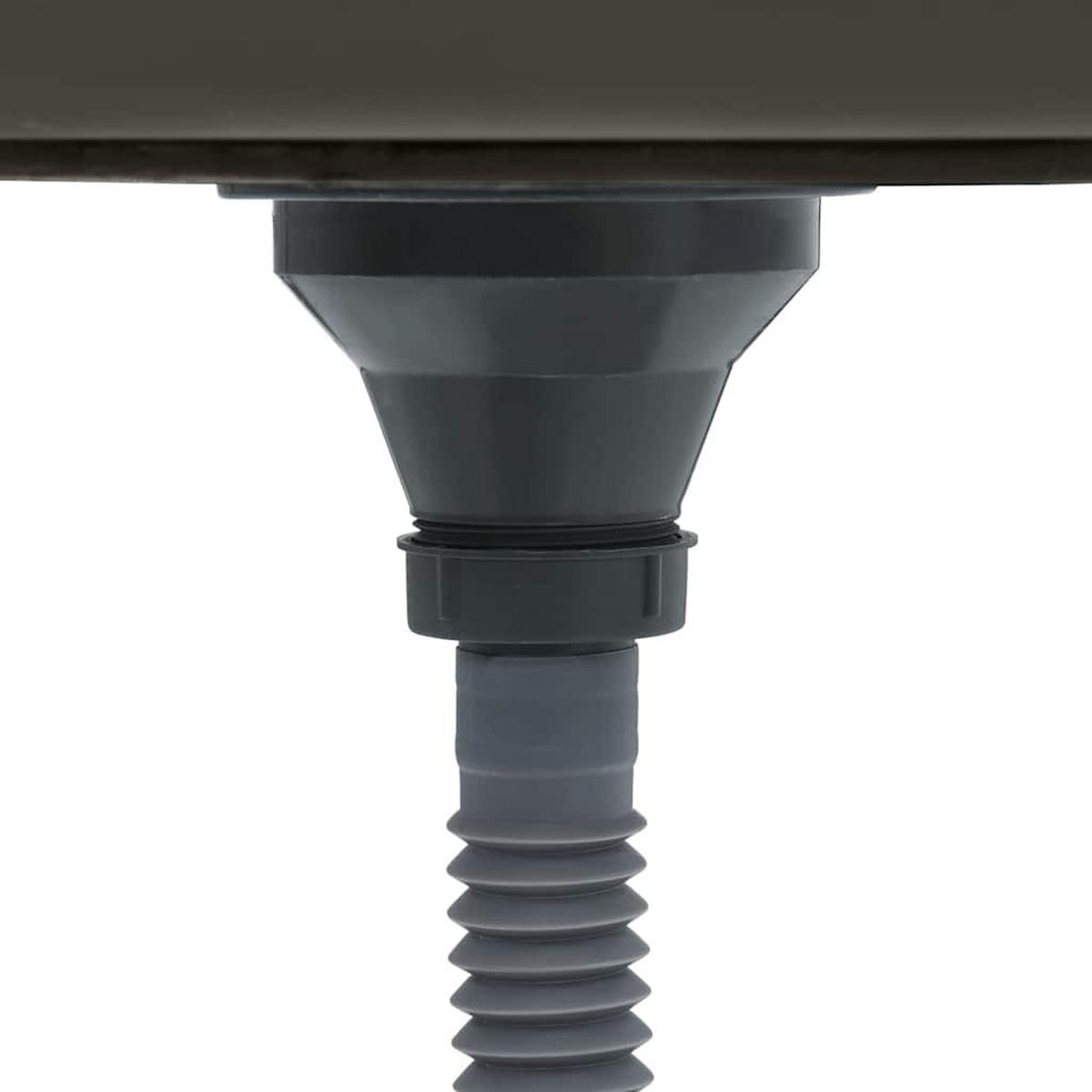 EINBAUSPÜLE Handgemachte Schwarz Edelstahl - Schwarz, Metall (44/20/51cm) - vidaXL