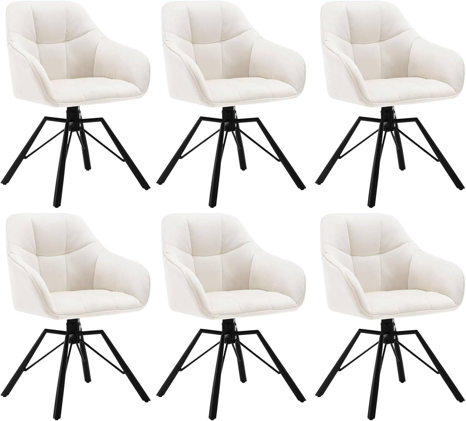 Woltu Armlehnstuhl Creme 57x82.5x54 cm