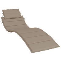 SONNENLIEGEN-AUFLAGE Taupe 186/58/4 Cm Oxford-Gewebe - Taupe, Textil (58/4/186cm) - vidaXL