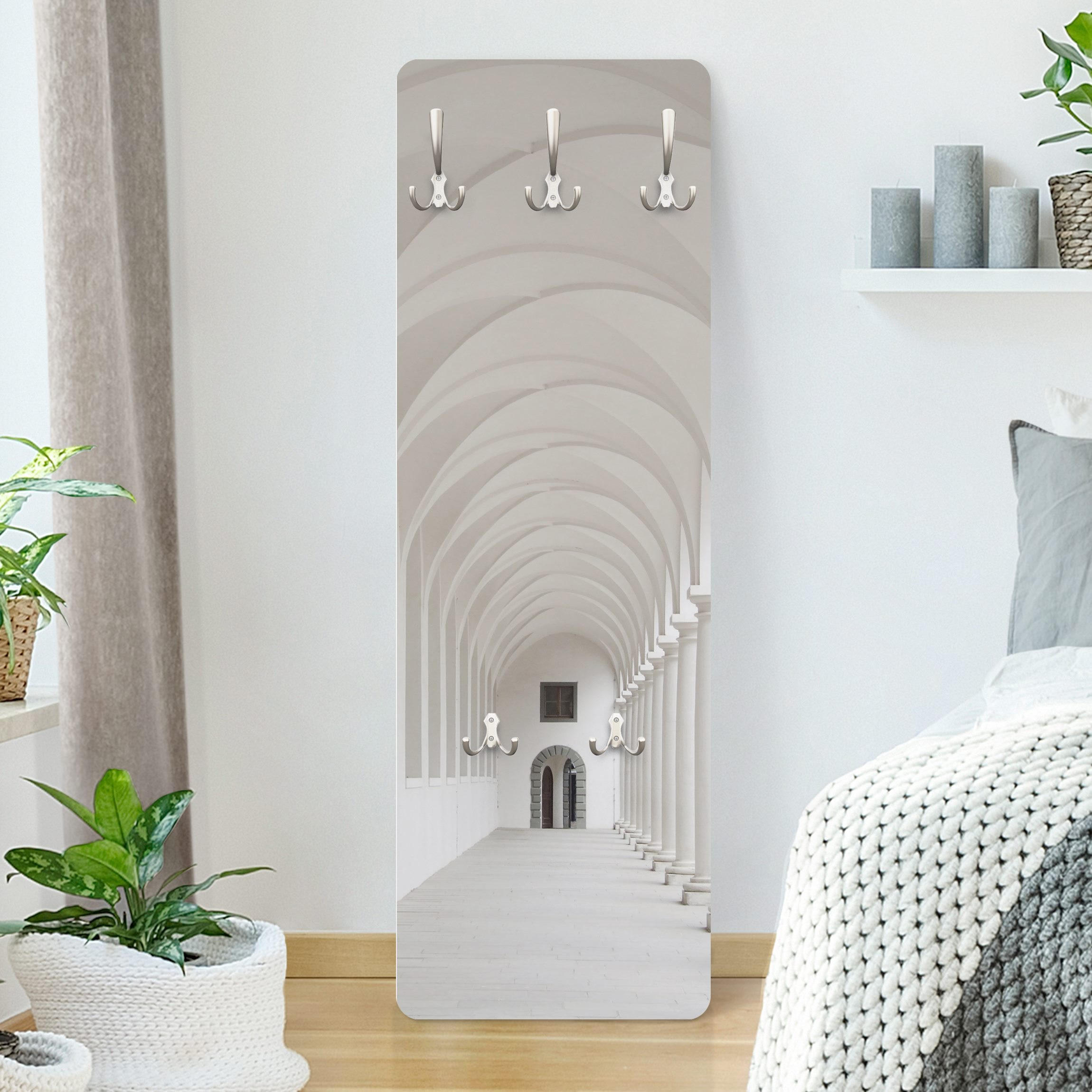 Thumbnail - Bilderwelten Wandgarderobe, Weiß, Holzwerkstoff, Religion/Spiritualität, Rechteckig, 34x105x1.6 cm, Garderobe, Garderobe...