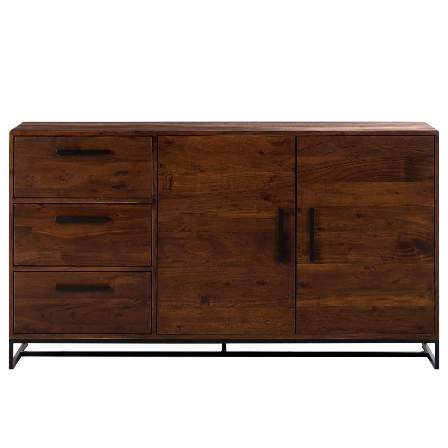 SIDEBOARD - Akazie massiv - Akaziefarben, Holz (145/80/40cm) - home24