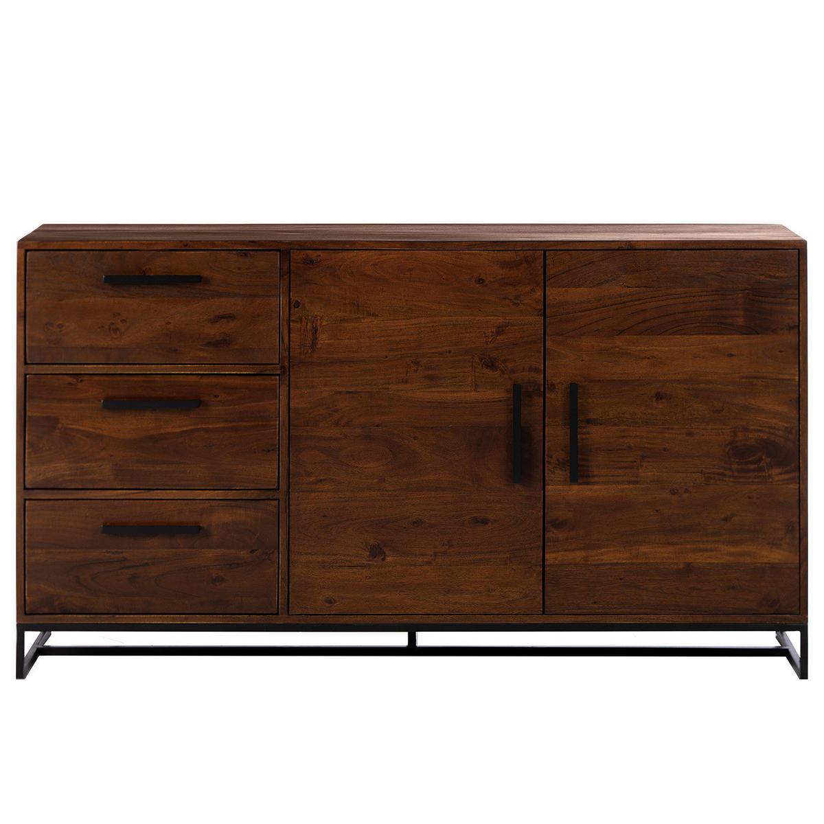 SIDEBOARD - Akazie massiv - Akaziefarben, Holz (145/80/40cm) - home24