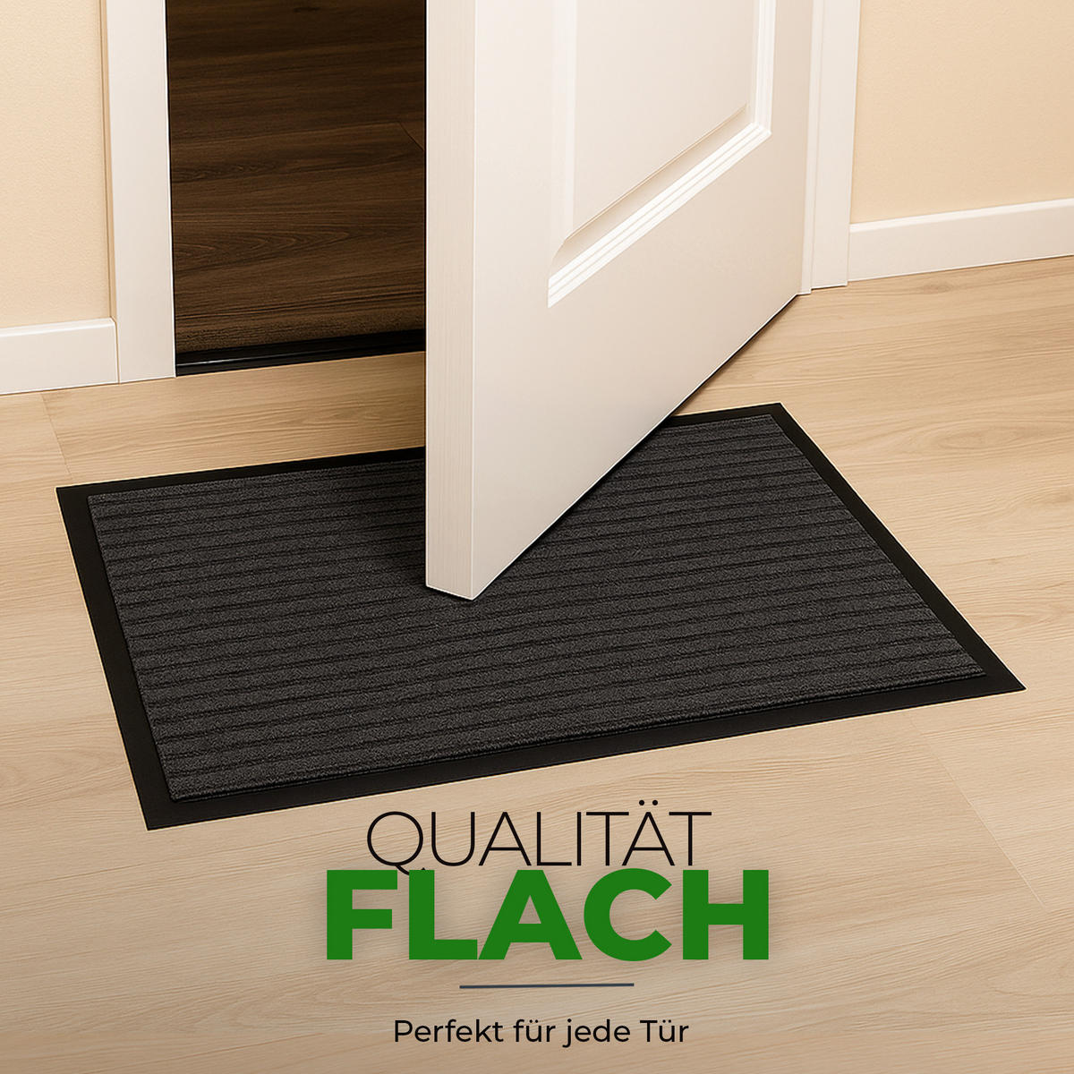 FUSSMATTE Schmutzfangmatte Schwarz 60x40cm - Schwarz, Textil (40/60cm) - Bestlivings
