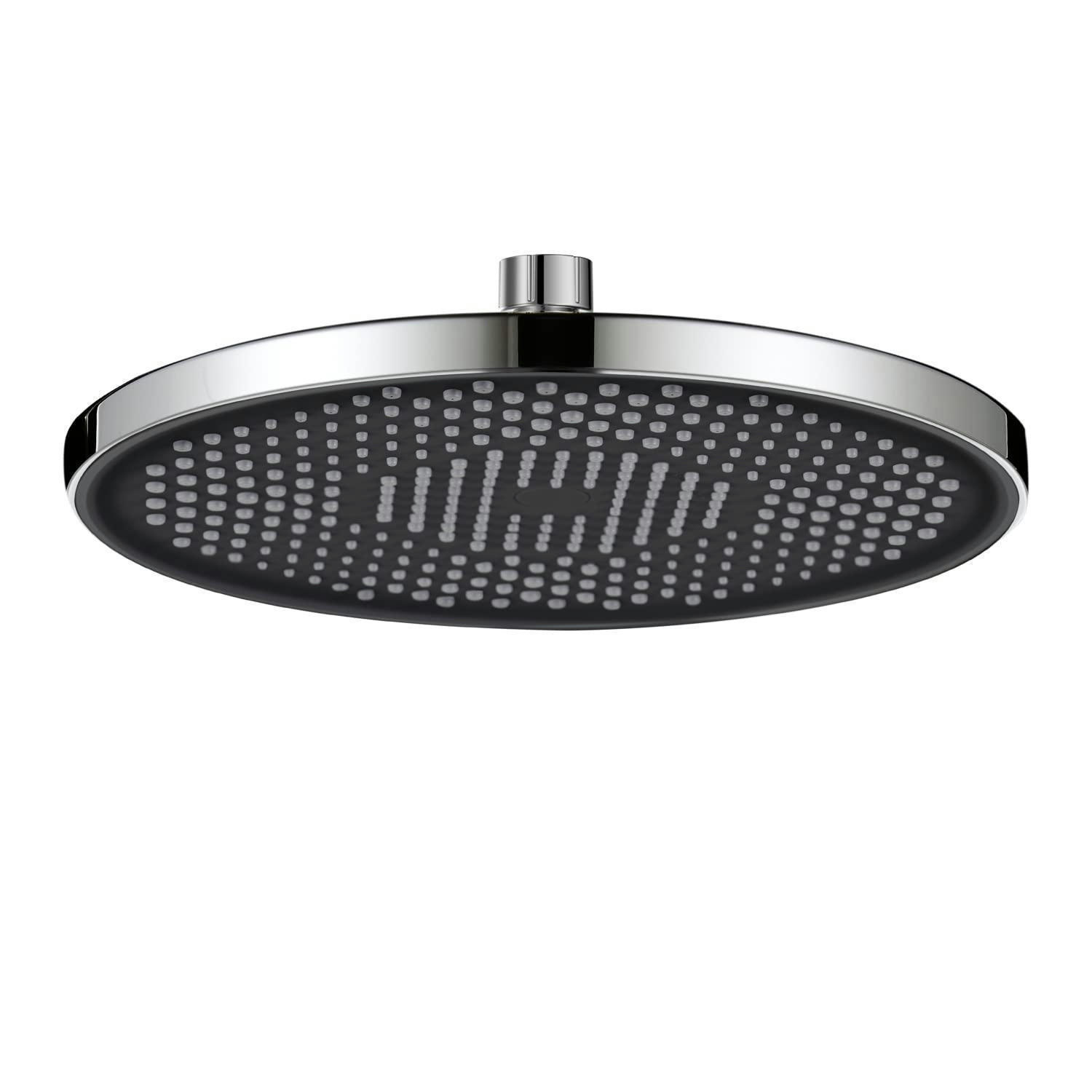 REGENDUSCHKOPF 10 Zoll Chrom mit Anti-Kalk-Düsen - Silberfarben, Metall (26/12.7/26cm)