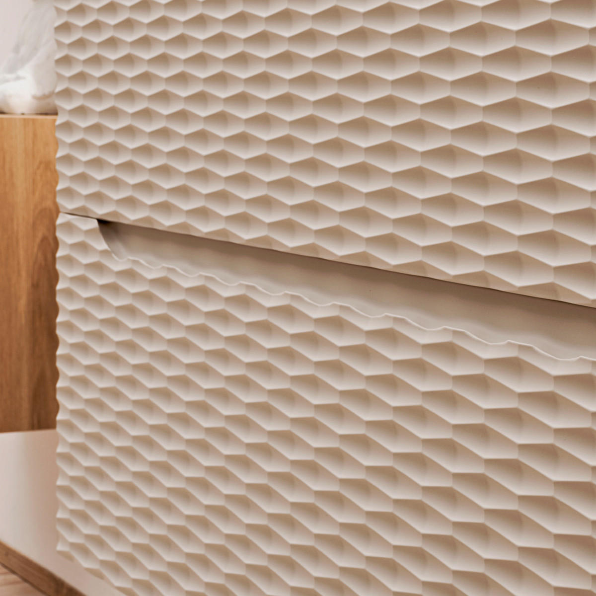 WASCHTISCHUNTERSCHRANK 60cm Elora Beige und Holz - Braun, Holzwerkstoff (60/57/46cm) - Petits-meubles