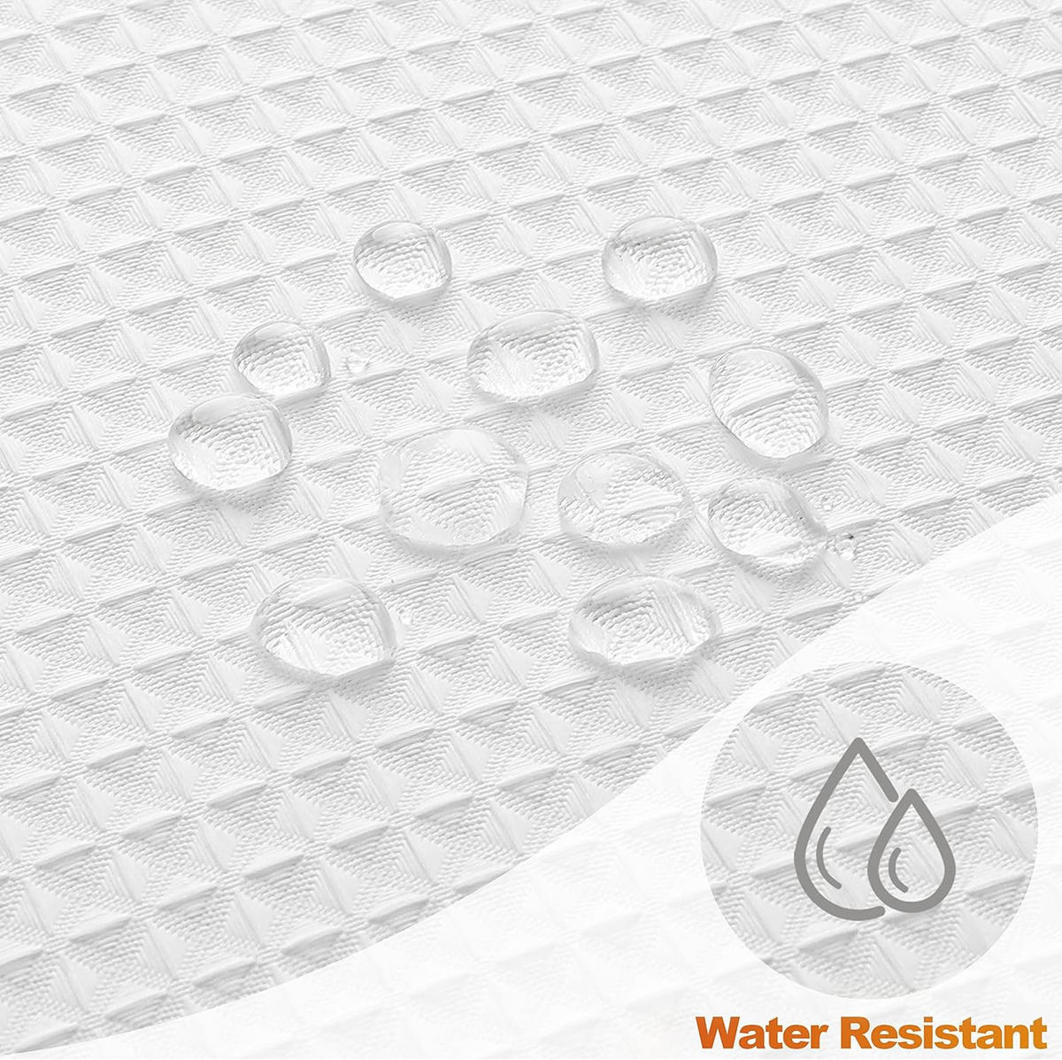 DUSCHVORHANG Weiß 80 x 180 cm Waffelstruktur Luxus wasserabweisend schlicht langlebig fürs Badezimmer - Weiß, Textil (180/80cm) - MCBOSON
