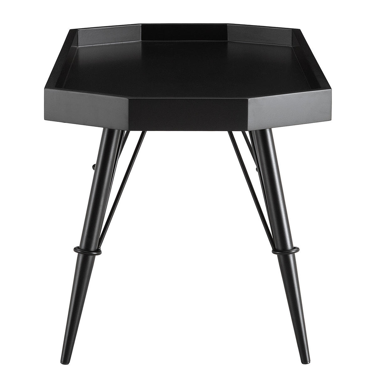COUCHTISCH - Holzwerkstoff / Metall - Schwarz, Holzwerkstoff/Metall (50/100/50cm) - home24