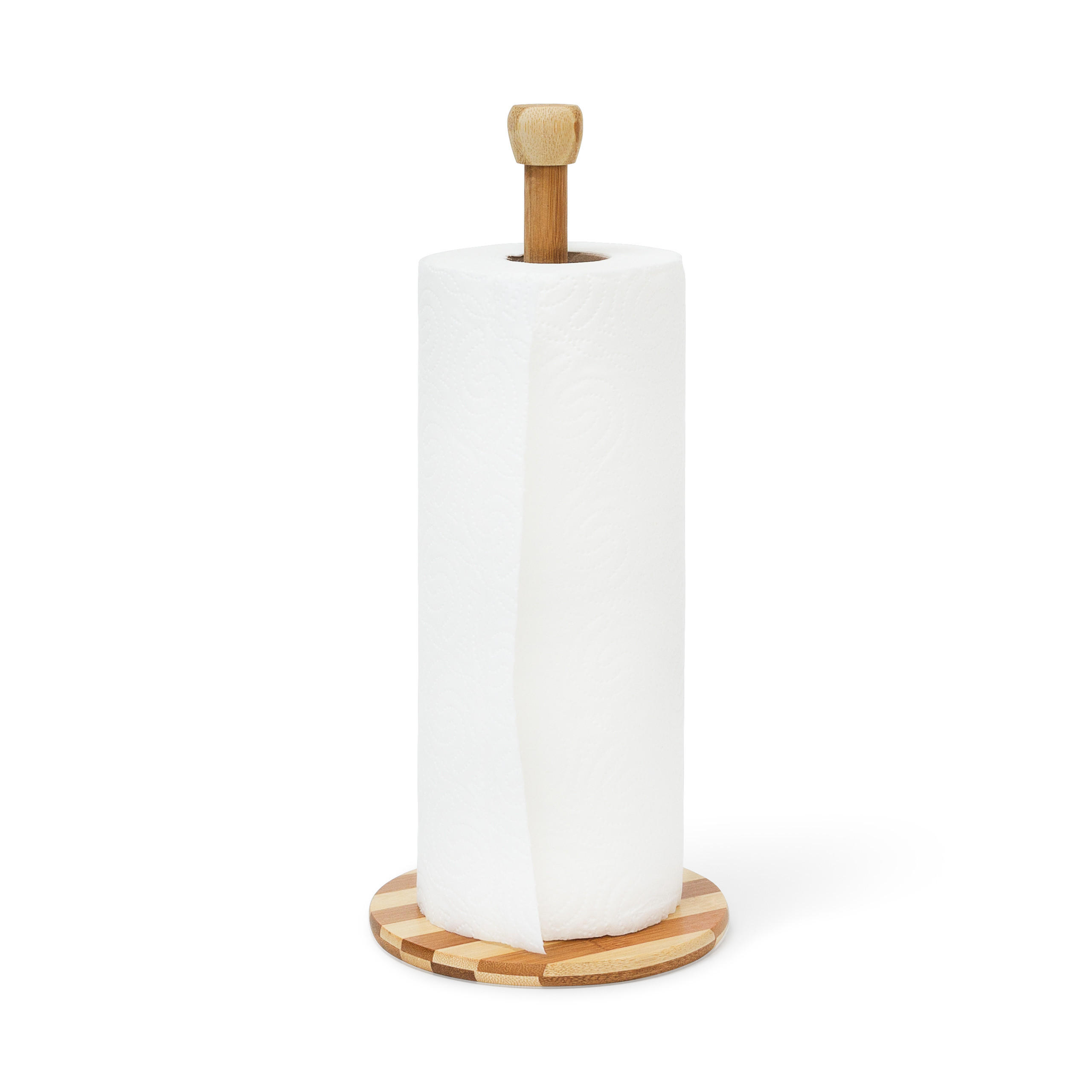 KÜCHENROLLENHALTER - Hellbraun, Holz (15/33/15cm) - Relaxdays