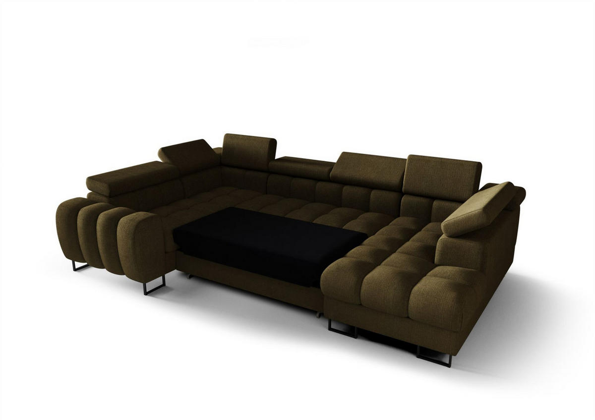 WOHNLANDSCHAFT Bastien Relax - Anthrazit, Holzwerkstoff/Textil (350/95/198cm) - Fun Möbel